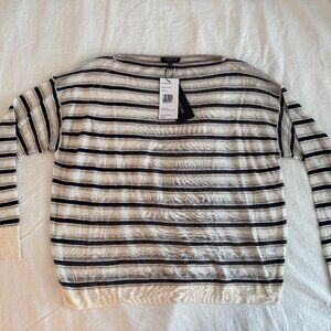 Lafayette 148 Sheer Striped Sweater - NEW WITH TAGS